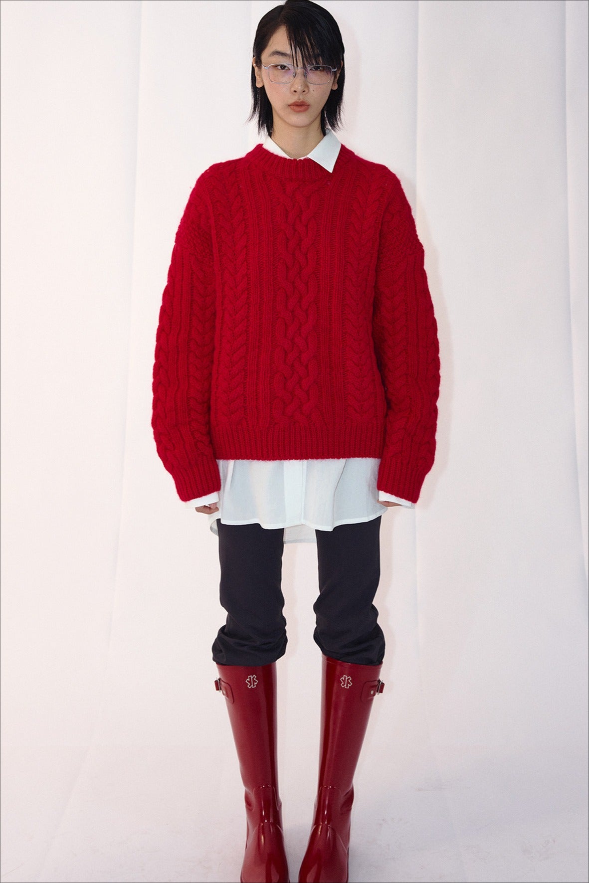 100% wool chunky cable knit sweater | 3 color