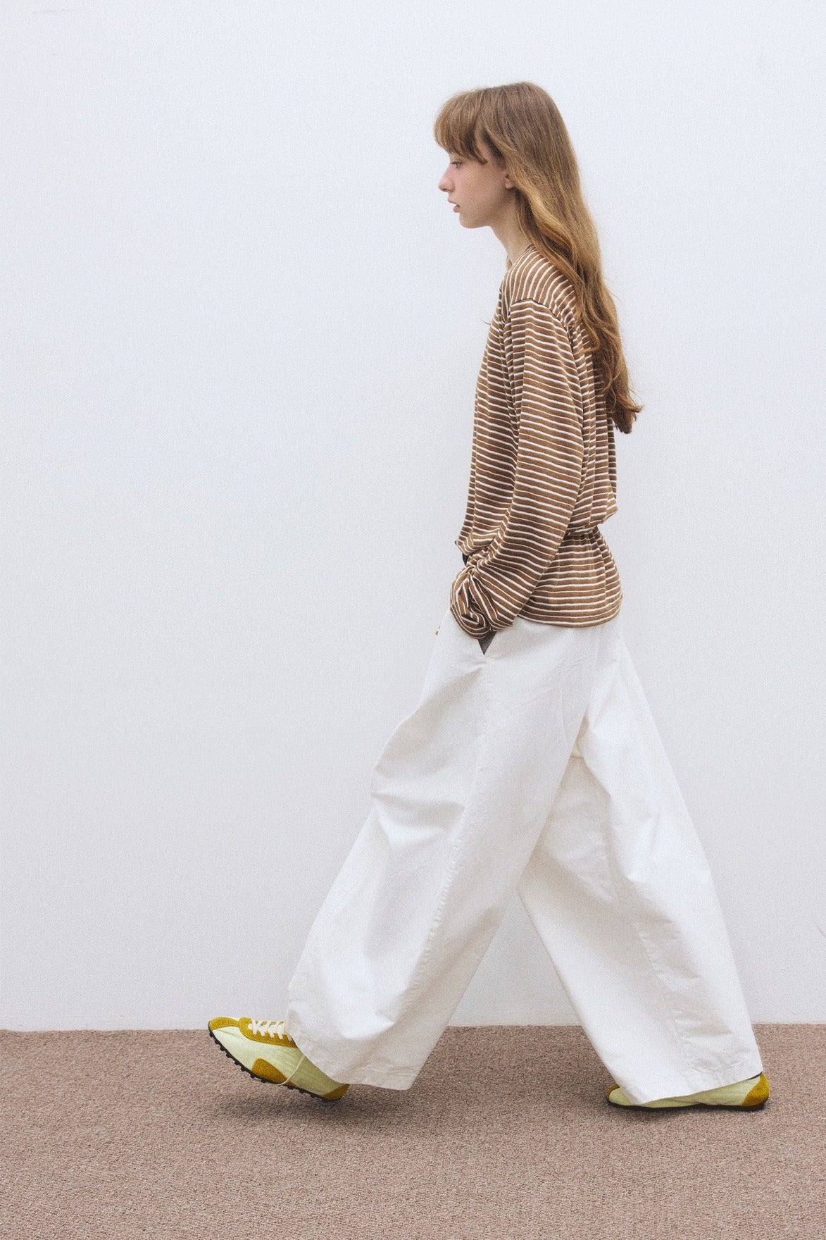 100% cotton lantern shape relaxed-fit pants | 4 color