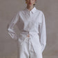100% cotton gathered waist chic shirt | 3 color