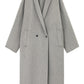 100% wool languid robe style double-faced overcoat | 5 color