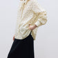 100% cotton floral pattern tie collar shirt | 2 color