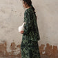 Lyocell blend romantic leaf print shirt | 2 color