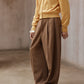 Wool blend wide-leg banana casual pants | 5 color