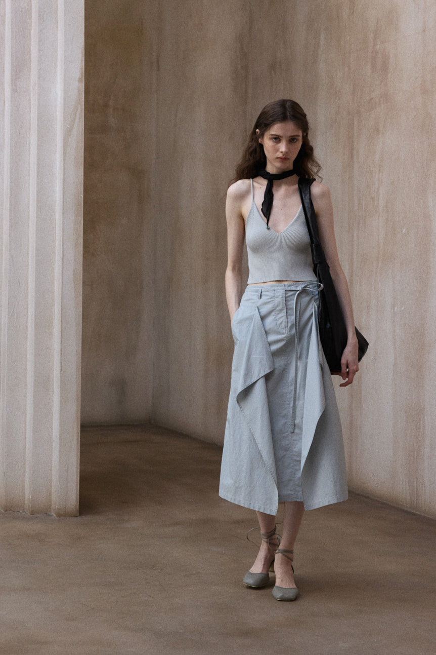 100% cotton fluttering panels skirt | 3 color