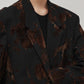Halo dyed velvet jacquard silhouette suit jacket | 2 color