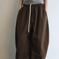 Cotton blend ultra-relaxed patchwork banana silhouette pants | 5 color