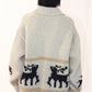 100% sheep wool Christmas jacquard sweater | 2 color