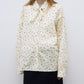 100% cotton floral pattern tie collar shirt | 2 color