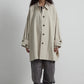 Cotton blend mid-length trench coat with a scarf | 2 color