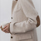 Wool-cashmere chic fit mid-length suit jacket