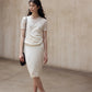 Wool blend twisted layered effect soft skirt | 2 color