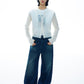 Cotton denim vintage-washed fleece-lined jeans | 2 color