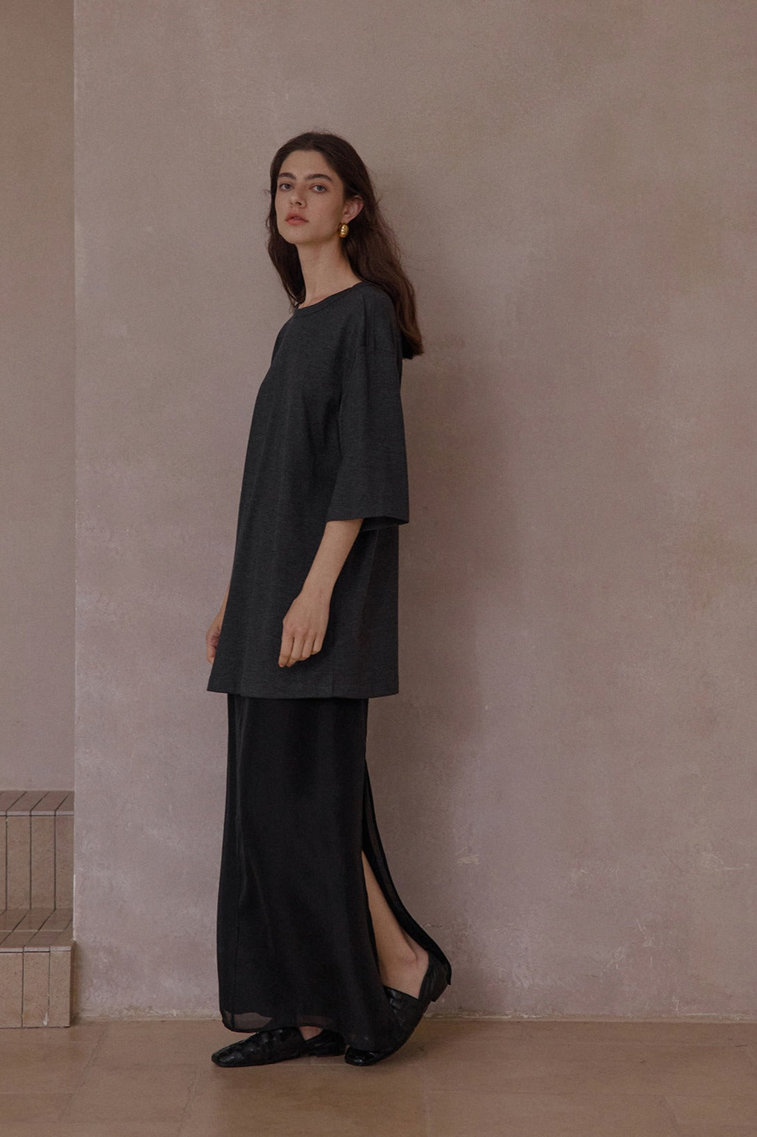 Viscose blend gentle skirt | 4 color