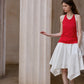 "Ohmi Bleach" cotton handkerchief-style midi skirt | 3 color