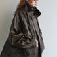 Soft texture relaxed fit stand collar jacket | 2 color