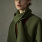 100% wool silhouetted V neck jacket with a scarf | 5 color