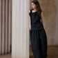 Irregular design puffed striped bud-like skirt | 2 color
