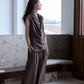 Cotton blend linen wide-leg pants | 2 color