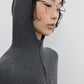 100% wool seamless hoodie knitwear | 3 color