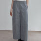 Cotton blend wide-leg slight curved pants | 4 color