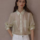 Viscose blend sheer regular fit shirt | 4 color