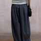 Cotton blend linen wide-leg pants | 2 color