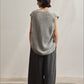 Alpaca riched soft V-neck knit vest | 5 color