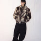 Retro faux fur cropped puffy jacket | 2 color