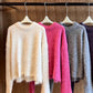 Alpaca wool blend sleek pullover sweater | 3 color