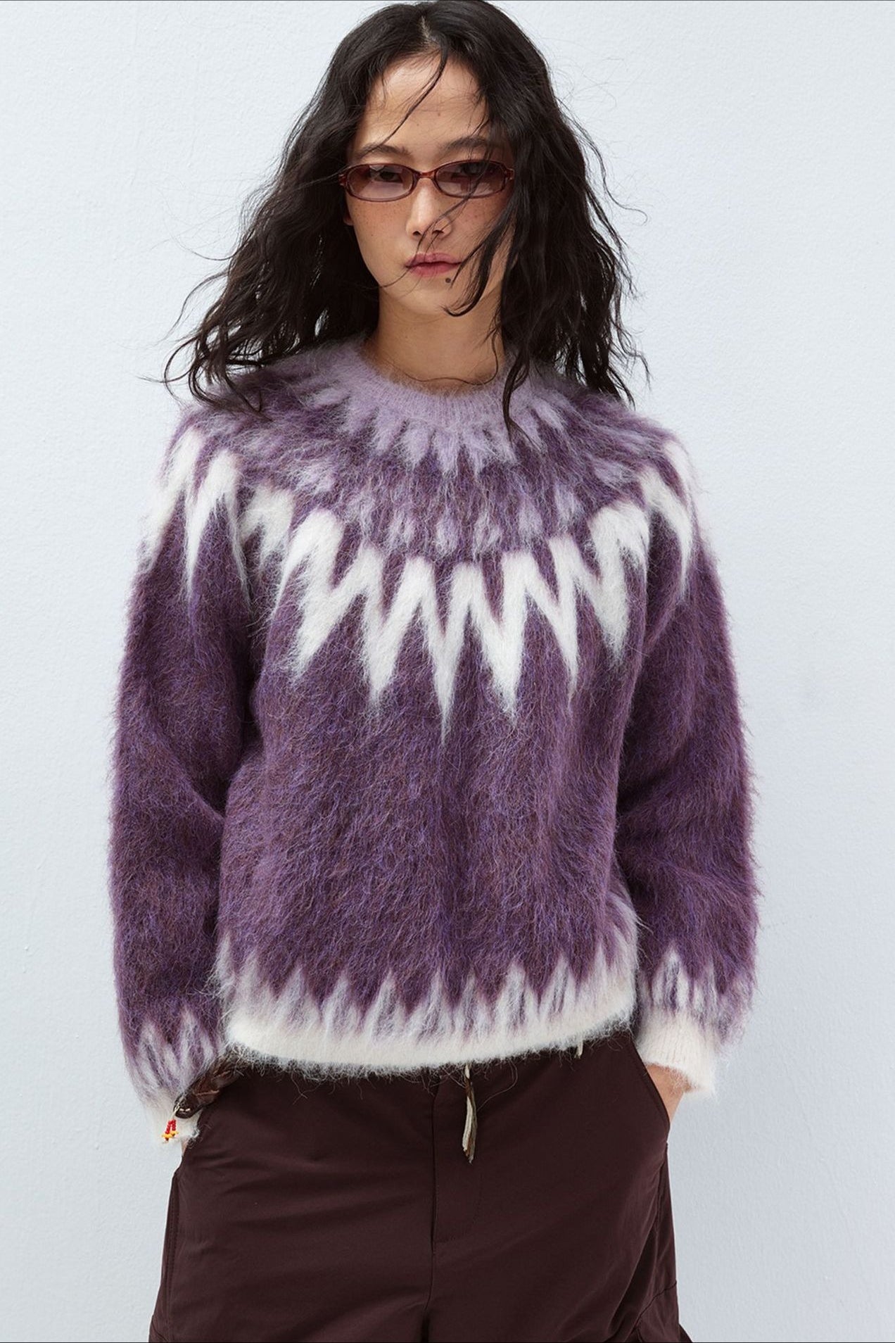 Alpaca wool blend vintage pullover sweater | 3 color