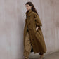 Cotton relaxed-fit batwing sleeves trench coat | 2 color