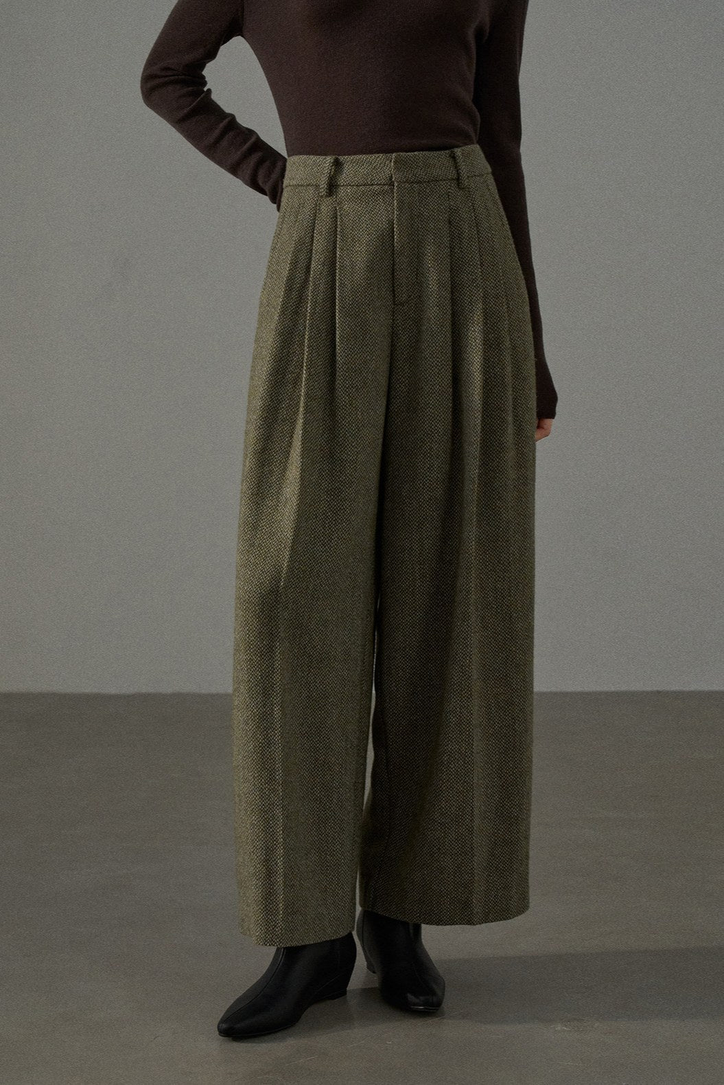 Wool containing structured suit pants | 3 color