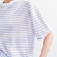 Relaxed-fit striped loose T-shirt | 4 color