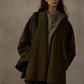 Wool blend batwing silhouette relaxed fit jacket | 2 color