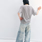Relaxed-fit striped loose T-shirt | 4 color