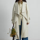 100 cotton wide flipped collar oversized trenchcoat | 3 color