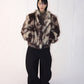 Retro faux fur cropped puffy jacket | 2 color