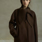100% wool silhouetted V neck jacket with a scarf | 5 color