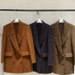 100% wool mid-length spacious jacket | 4 color