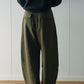 Banana-shape tailored fit casual pants | 3 color