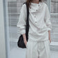 100% cotton relaxed-fit cowl neck casual shirt | 3 color