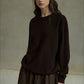 Wool blend classic round neck sweater | 6 color