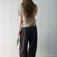 Cotton blend clean-fit silhouetted casual pants | 3 color