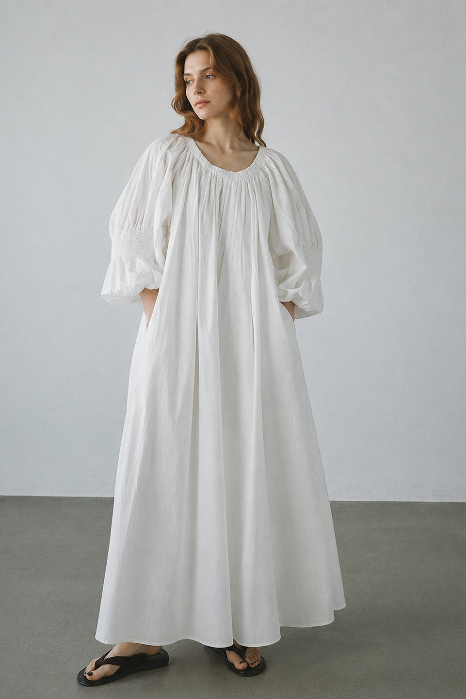 Robe longue en coton multi-positions | 2 couleurs