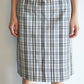 100% cotton check pattern straight skirt | 2 color