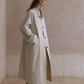 Cotton blend relaxed fit trench coat with a belt |  2 color