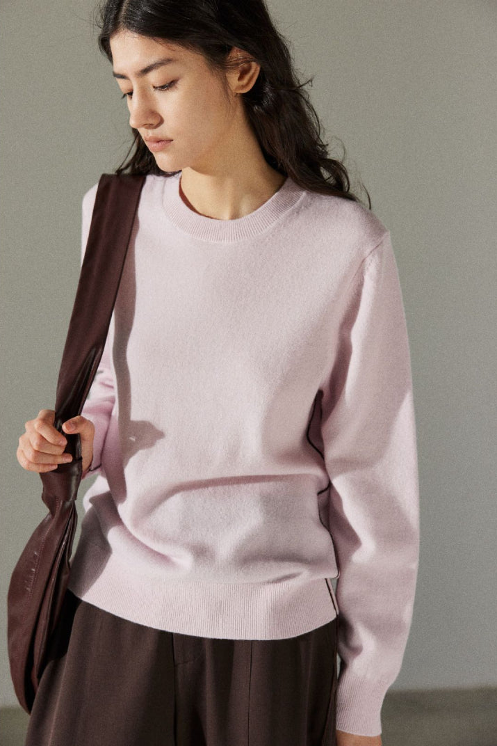 Comfortable 100% wool fun contrasting knitted sweater | 4 color