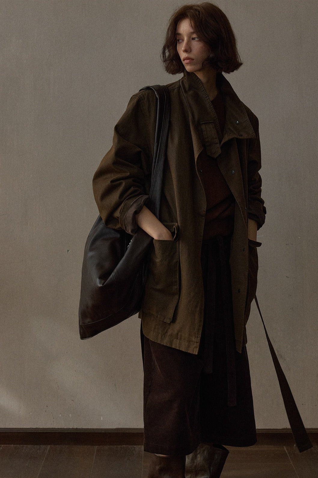 Relaxed fit mid-length cargo jacket | 2 color