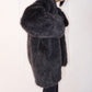 Faux fur mid-length soft drape coat | 2 color