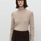 Wool blend seamless knit turtleneck knitwear | 4 color